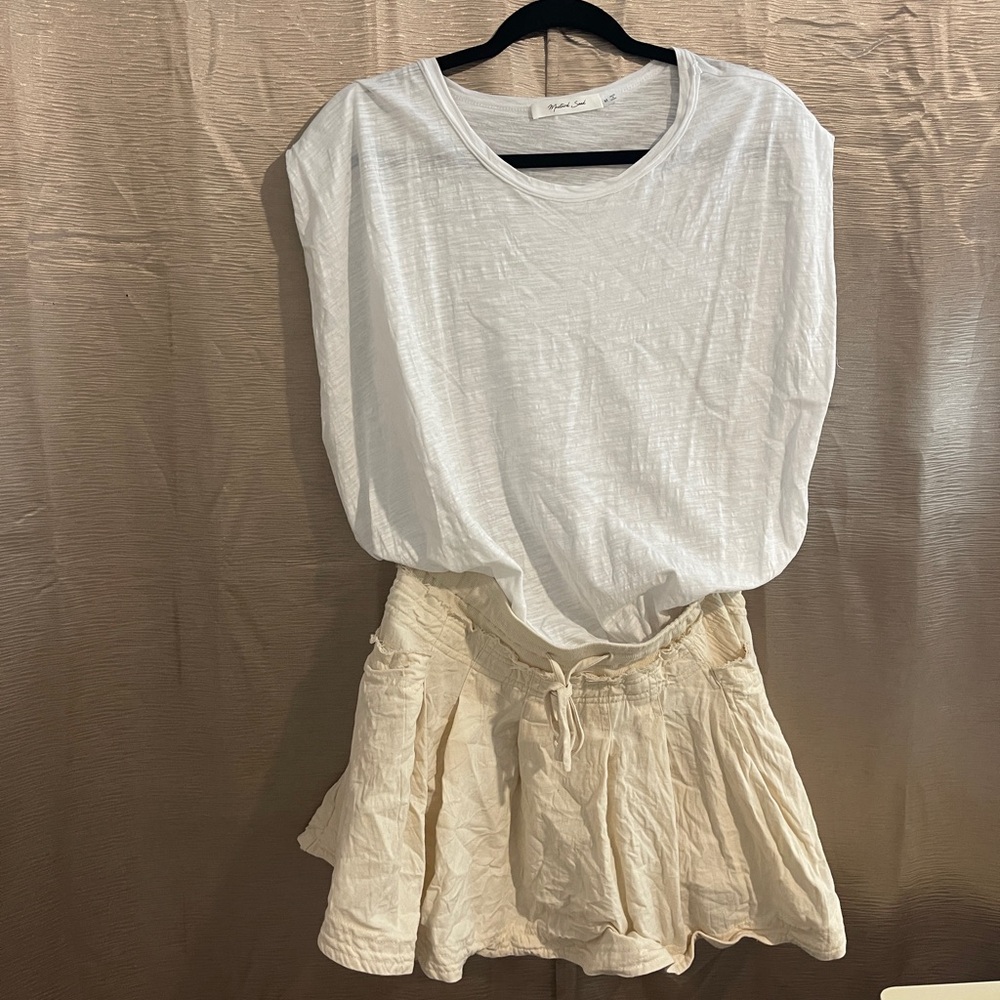 Michael Stars Cream Mini Skirt